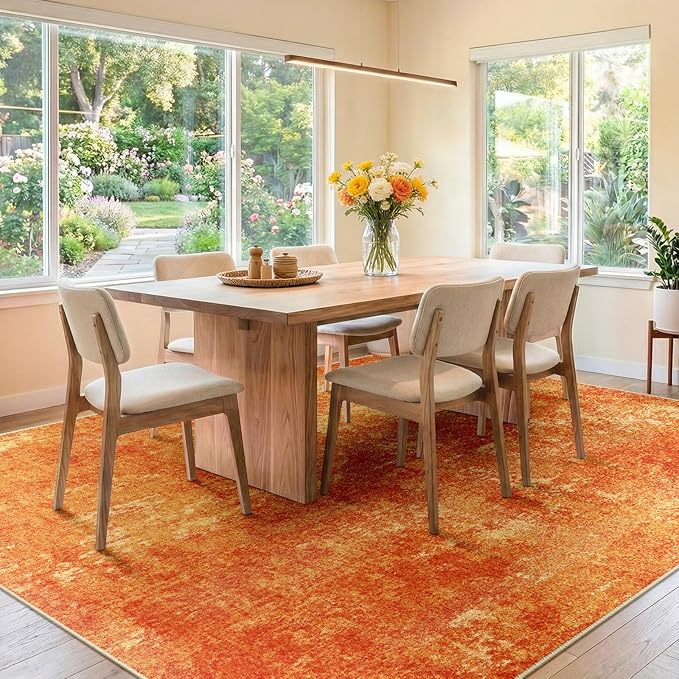 RELEANY Washable Area Rugs 6'x9' Non-Slip Modern Abstract Soft - Image 4