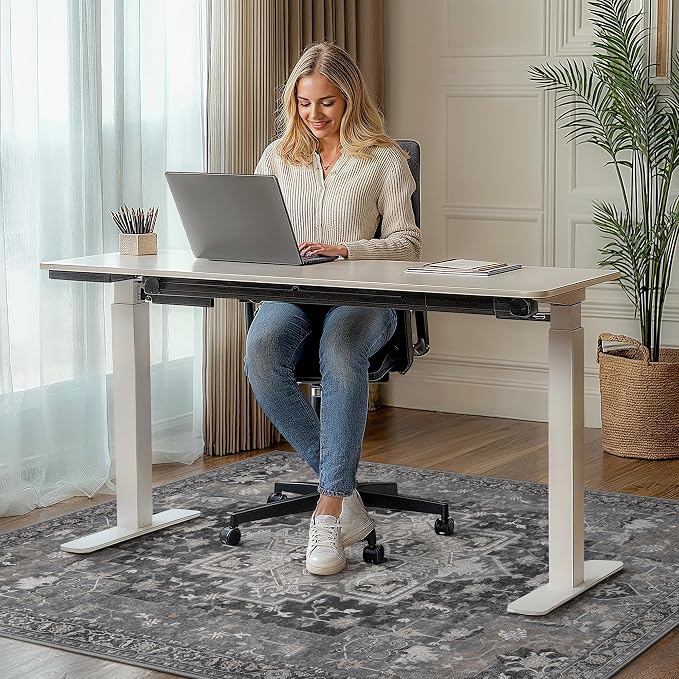 36"x60" Office Chair Mat for Hardwood Tile Floor, Under Desk Carpet Protector - Image 2