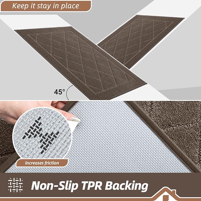 BEQHAUSE Dirt Trapper Door Mat 20" x 32", Doormat Non-Slip Entryway Rugs - Image 5