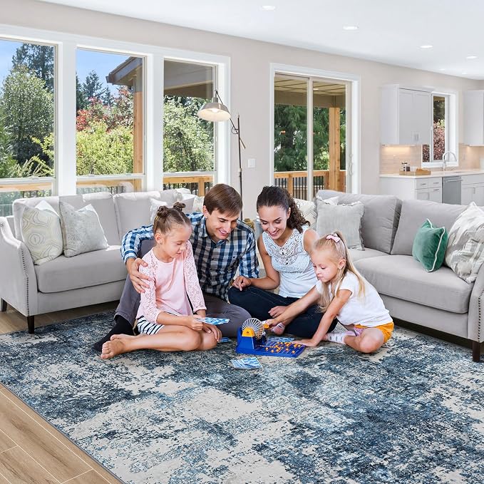 Area Rug 9x12 Living Room: Large Washable Rug - Image 8