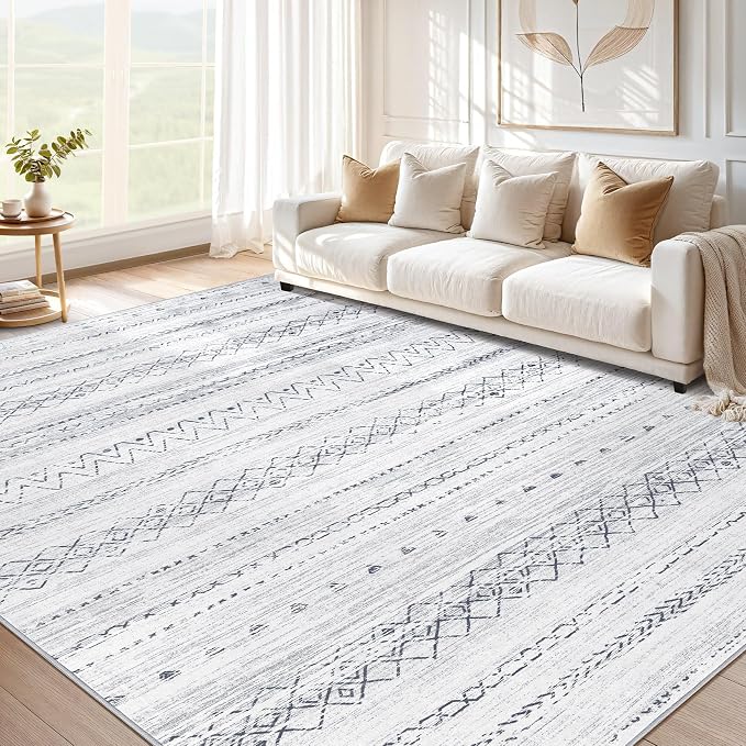cotiled 9x12 Area Rugs Living Room Rug: Washable Boho Rugs by COTILED