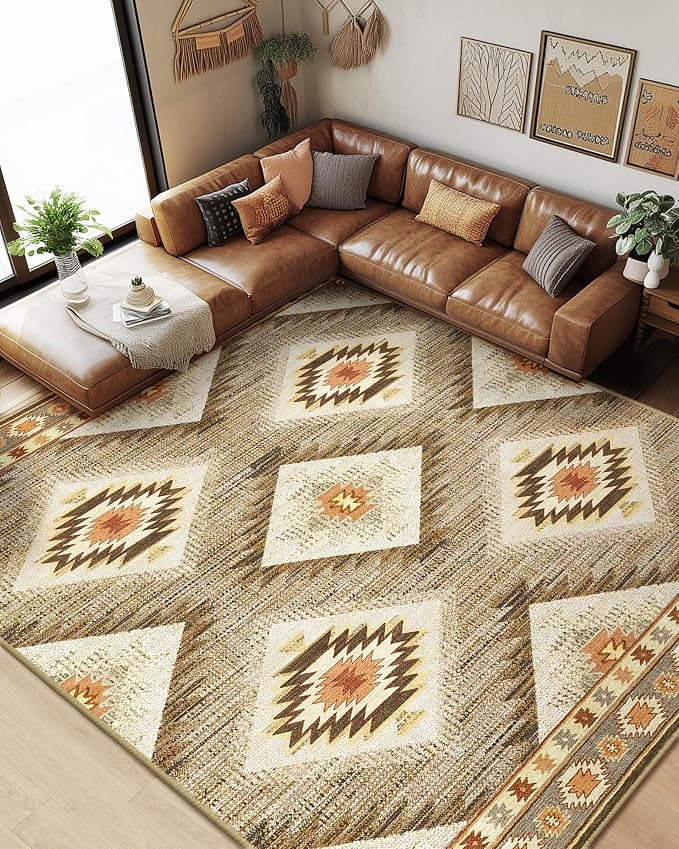 BESTSWEETIE Area Rug 6x8 Rug Machine Washable Non-Slip Low Pile Print Pattern - Image 8