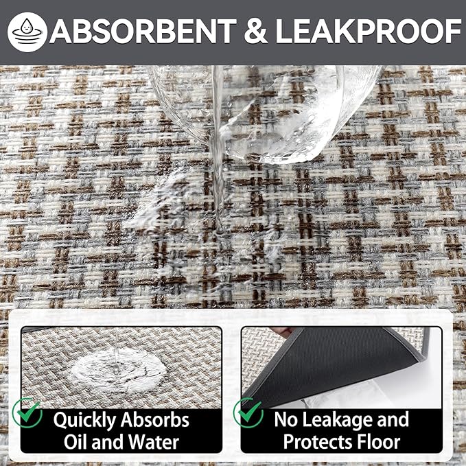 YDKGL Door Mat 31"x47", Dirt Resistant and Absorbent, Non-Slip Rubber Backing - Image 7