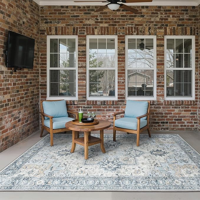 GENIMO Outdoor & Indoor Area Rug 4'x6', Waterproof, Non-Shedding, Easy Cleaning - Image 3