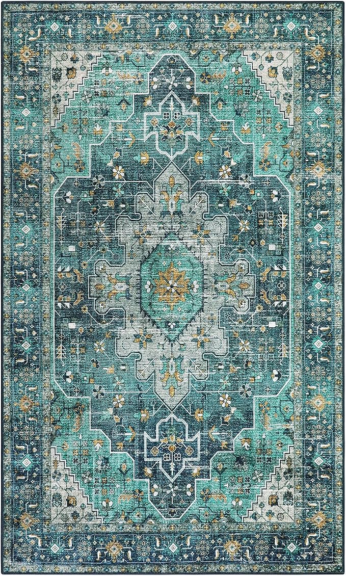 Moynesa Ultra-Thin Washable Vintage Area Rug by Moynesa