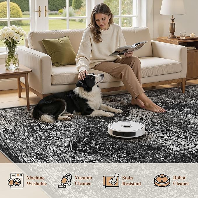 UERMEI 8x10 Area Rug Living Room Rugs - Image 7