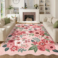 DUKINO 5x7 Area Rug, Floral Washable Rugs by DUKINO