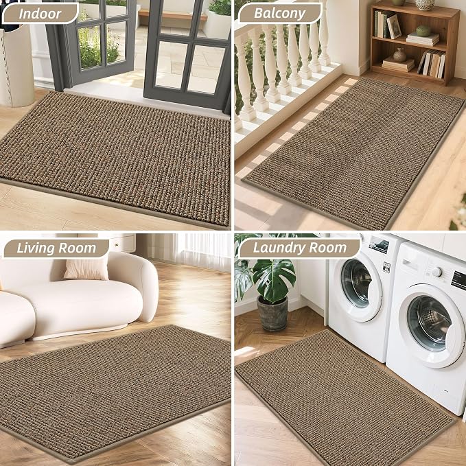 BEQHAUSE Dirt Trapper Door Mat 20" x 32", Non-Slip Washable Doormats Entrance - Image 8