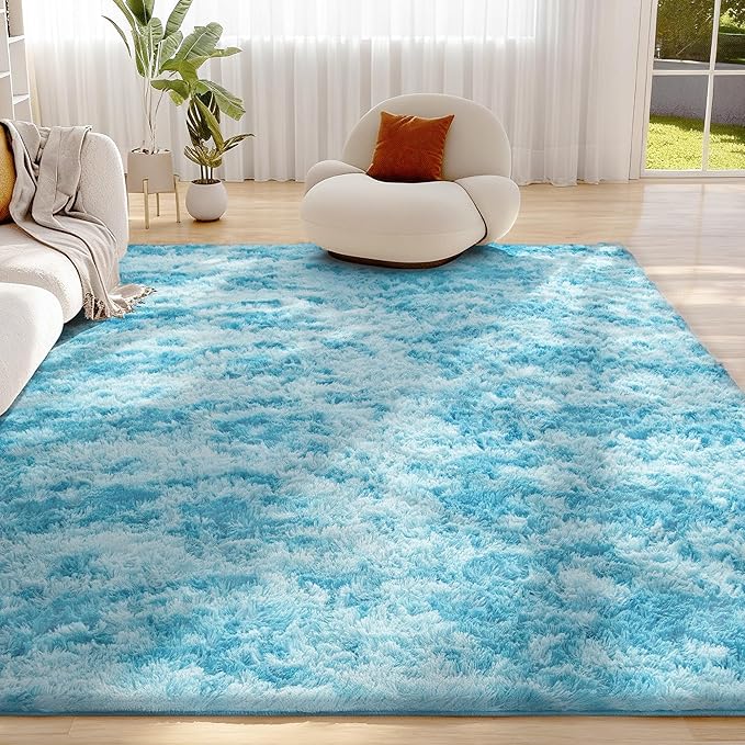 Litanika 8x10 Fluffy Shag Faux Fur Area Rug by Litanika