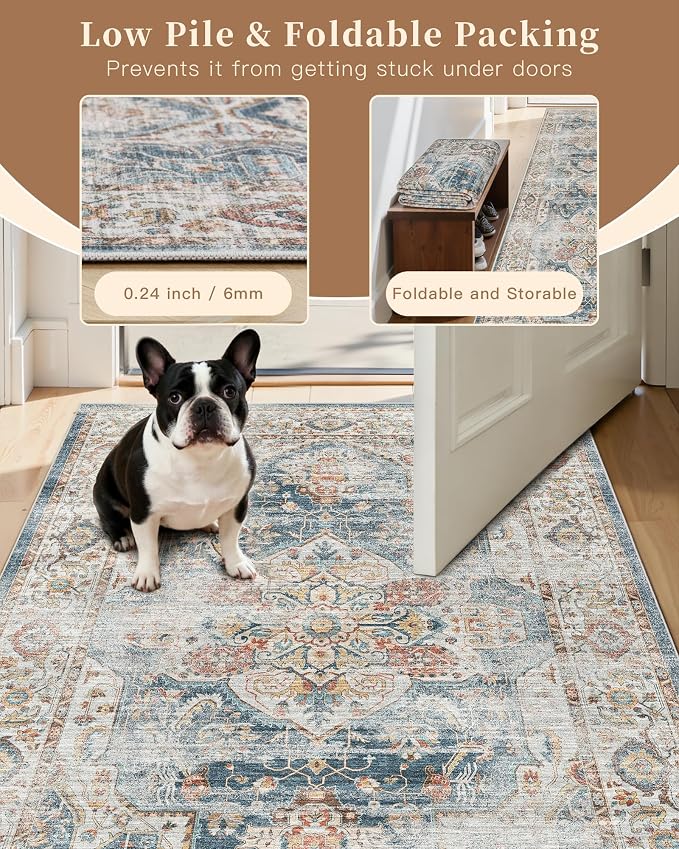 Madane Hallway Runner Rug 2x12, Extra Long Washable Runner Rugs - Image 10