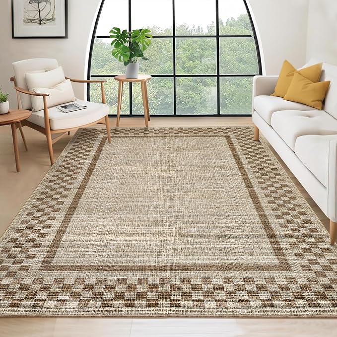 GarveeHome Area Rug 9x12 Living Room Rug Modern Bordered Soft Large Area Rugs - Image 8