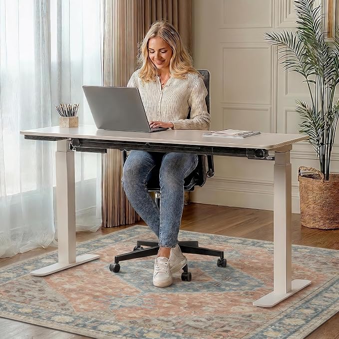 48"x72" Office Chair Mat for Hardwood Tile Floor, Under Desk Carpet Protector - Image 2