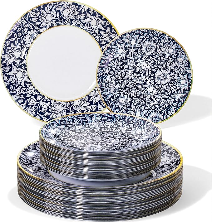 Blue Plastic Plates, anniversaries, or party. by Hioasis
