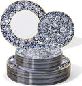Blue Plastic Plates, anniversaries, or party. by Hioasis