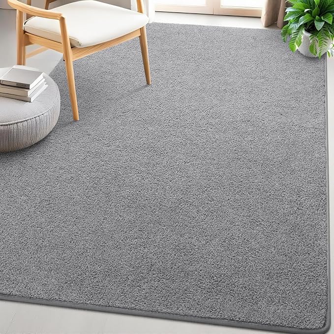 5x7 Feet Grey Area Rugs for Bedroom, Indoor Washable Memory Foam Rug for Living - Image 8