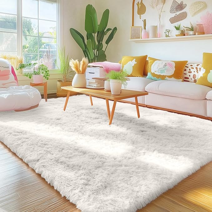 OLANLY 4x9 Area Rugs for Living Room Bedroom, Machine Washable Soft Fluffy - Image 5