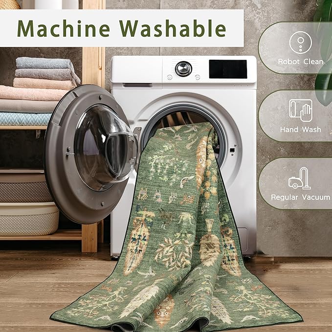 Srugn Washable Rugs 8x10 Area Rugs - Image 4