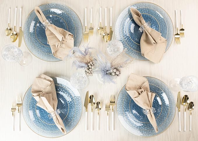 PLASTICPRO 128 Piece Combo Plates Set includes 64-7'' inch Plates & 64-10'' - Image 5