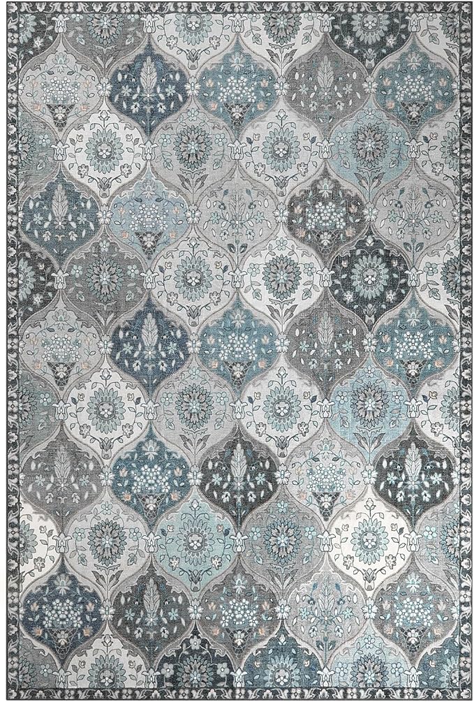 Lahome Moroccan Washable Area Rug 6x9, Ultra-Thin Large Living Room Rugs - Image 8