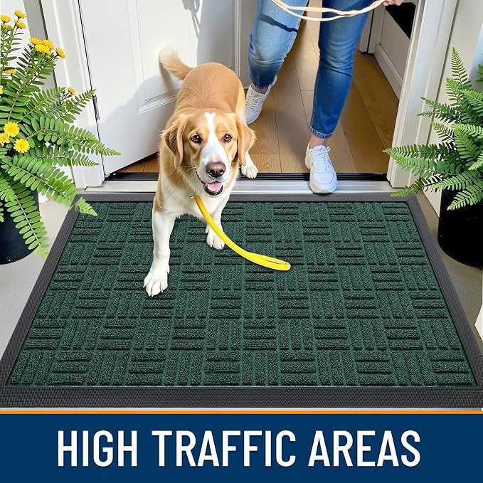 OLANLY Front Door Mat Outside Entrance 59x23, Heavy Duty Sturdy Natural Rubber - Image 5