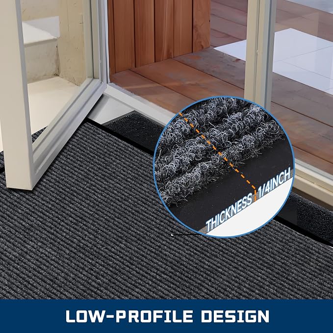 BesWin Indoor Outdoor Mat, Heavy Duty Commercial Floor Mat, Non Slip Rubber - Image 6