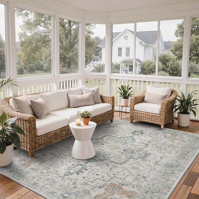 GENIMO Outdoor & Indoor Area Rug 8'x10', Waterproof, Non-Shedding, Easy Cleaning - Image 3