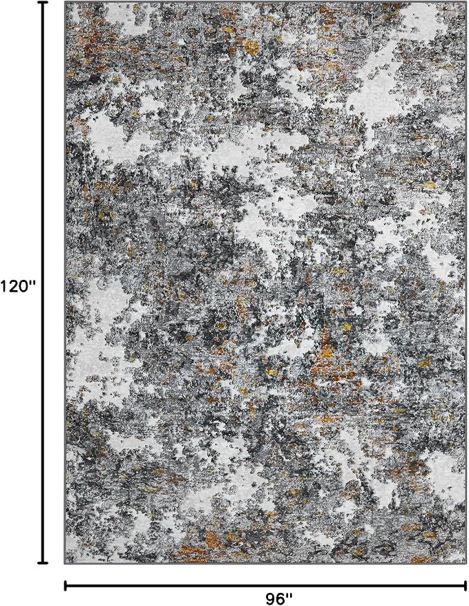 8x10 Area Rug for Living Room Bedroom: Large Washable Rug - Image 2