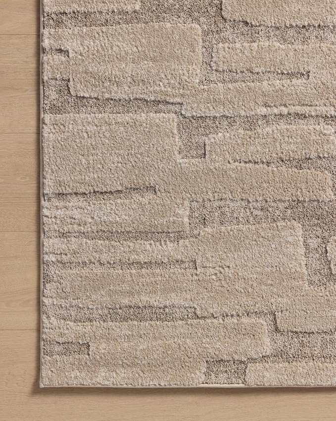 Loloi Amber Lewis Monty Collection MOT-04 Taupe/Beige 2'-7" x 8'-0", .50" Pile - Image 6