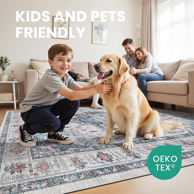 zesthome 6x9 Area Rugs, Machine Washable Rugs - Image 7