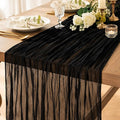 1 Pack Black Cheesecloth Table Runner 120 Inch Boho Wedding Decor | Cheesecloth by Fixwal