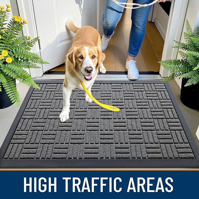 OLANLY Front Door Mat Outside Entrance 29.5x17, Heavy Duty Sturdy Natural - Image 7