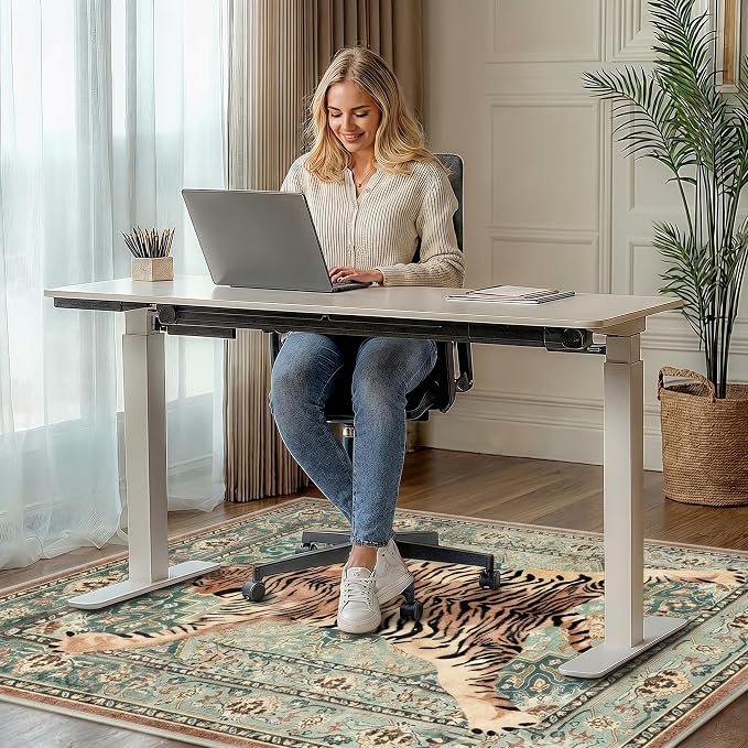 48"x60" Office Chair Mat for Hardwood Tile Floor, Under Desk Carpet Protector - Image 2