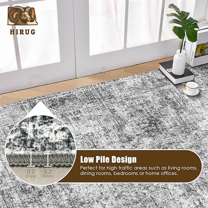 Washable Area Rug 5' x 7' Vintage Traditional Persian Mat - Image 5