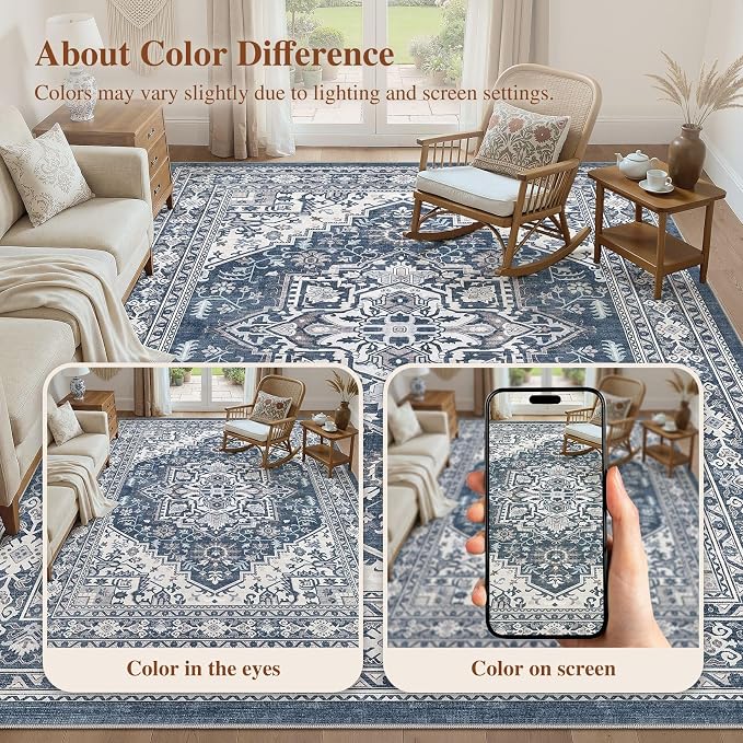 UERMEI 8x10 Area Rug for Living Room - Image 8