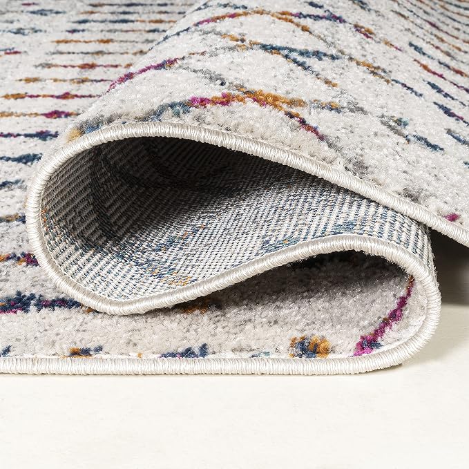 JONATHAN Y Boho Vintage Diamond Cream/Multi Indoor Area Rug 3X5 ft, Moroccan - Image 5
