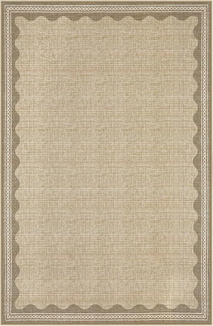 GarveeHome Scalloped 4 x 6 Rug Non-Slip Washable Low-Pile Carpet - Image 4
