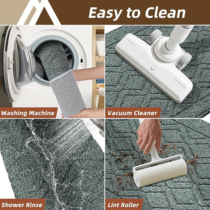 COSY HOMEER Kitchen Rugs Sets 2PCS, Non-Slip Washable Kitchen Mats - Image 6