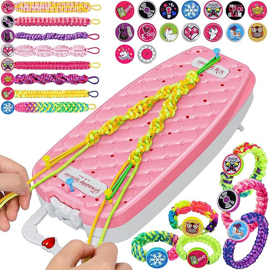 Dpai Friendship Bracelet Making Kit for Girls,DIY Arts and Crafts Toys,Jewelry String Maker Kit,The Best Birthday Gifts Ideas for Girls 6 7 8 9 10 11 12+ Years Old（Pink）