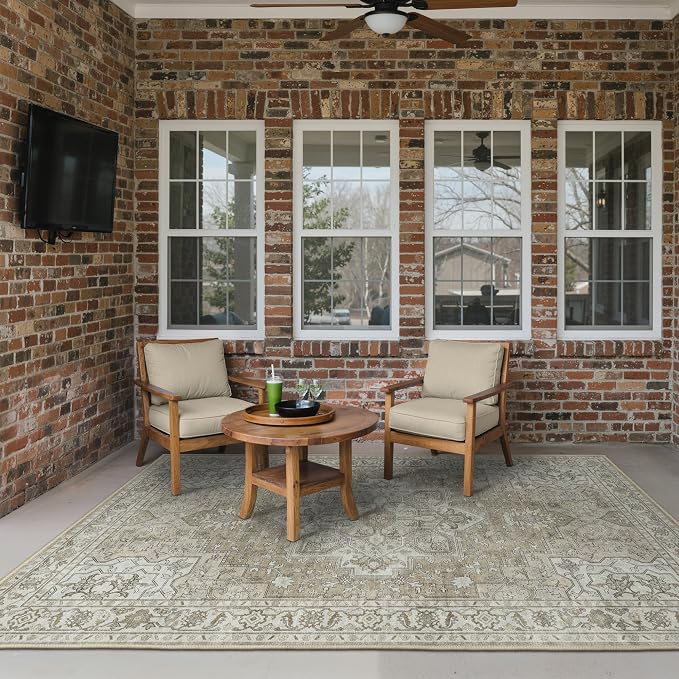 GENIMO Outdoor & Indoor Area Rug 4'x6', Waterproof, Non-Shedding, Easy Cleaning - Image 3