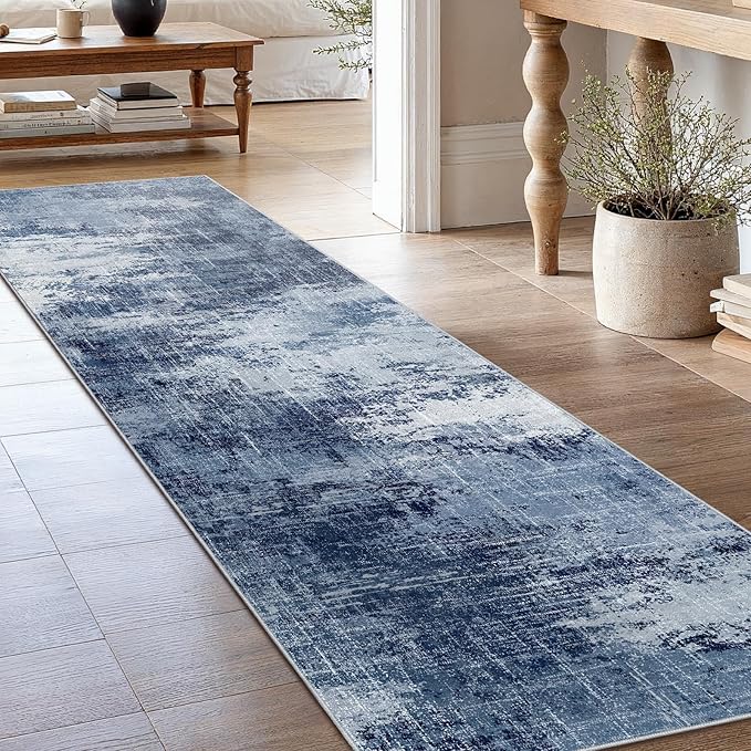 Runner Rugs for Hallway 2'6"x10', Modern Abstract Machine Washable Runners for by AMADAHOMEFURNISHING