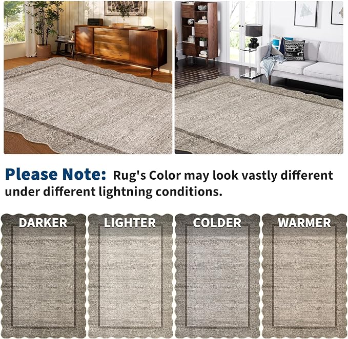 GarveeHome Scalloped Washable Runner Rug 2x10 Runner Modern Kitchen Runner Rug - Image 9
