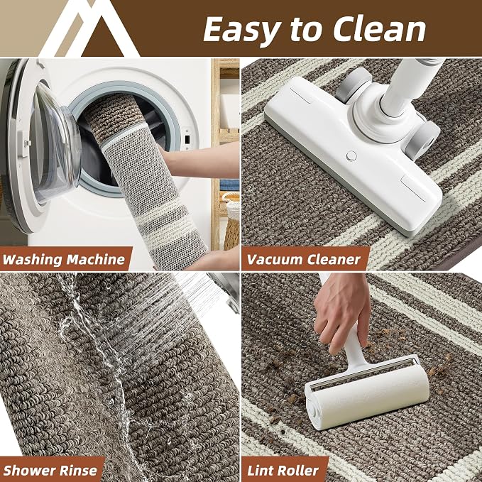COSY HOMEER Kitchen Rugs Non-Slip 24x35/24x60 Inch Thick Polypropylene Standing - Image 8