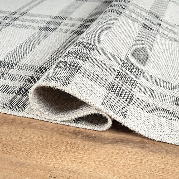 CAMILSON Easy Jute Rug 6x9, Indoor Outdoor Off-White Color Fiber Area Rugs - Image 3