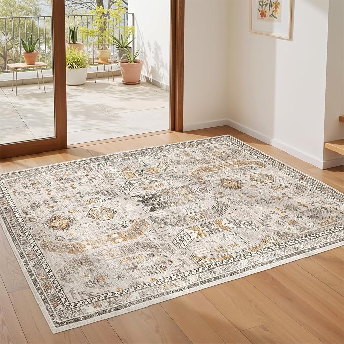 befbee 4x6 Rugs for Living Room Bedroom, Non-Slip Washable Rug, Stain Resistant - Image 8