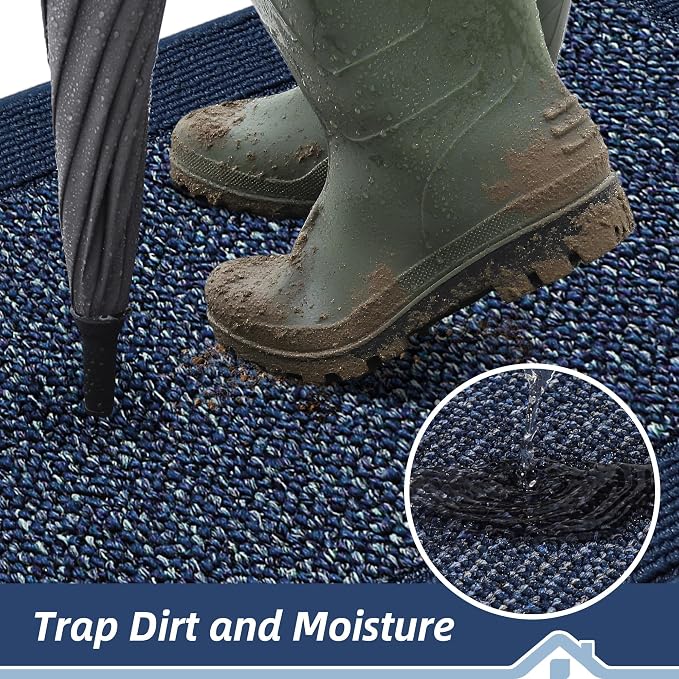 BEQHAUSE Indoor Door Mat 32" x 48", Dirt Trapper Door Mats Non-Slip Entryway - Image 3