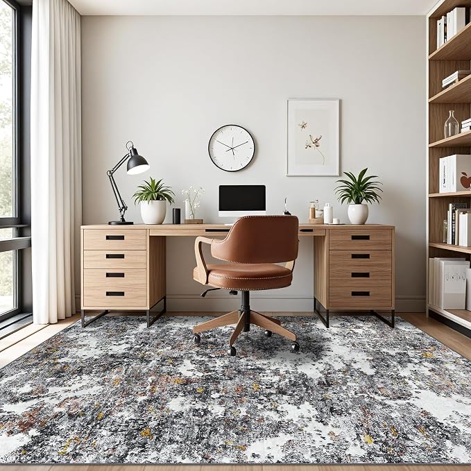 8x10 Area Rug for Living Room Bedroom: Large Washable Rug - Image 4