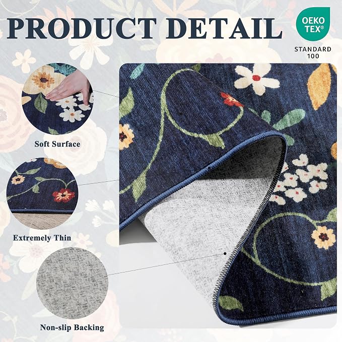 DUKINO 2x8 Runner Rug for Hallway, Washable Kitchen Runner Rug - Image 4