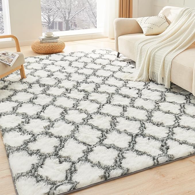 Litanika 5x8 Geometric Shag Area Rug by Litanika