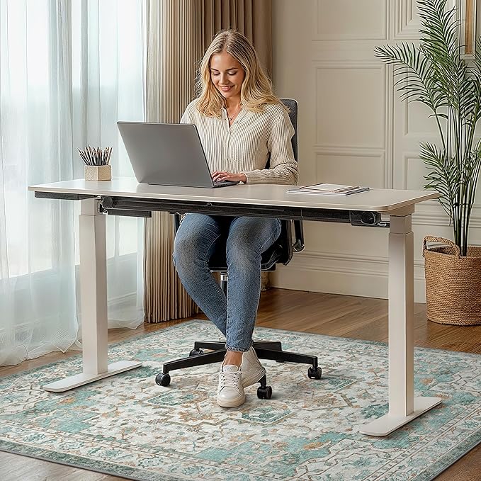 48"x60" Office Chair Mat for Hardwood Tile Floor, Under Desk Carpet Protector - Image 2