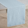 14 x 90 Inches Frayed Edge Table Runner, 270G Heavyweight Sand Washed Slub by KINGSTONE